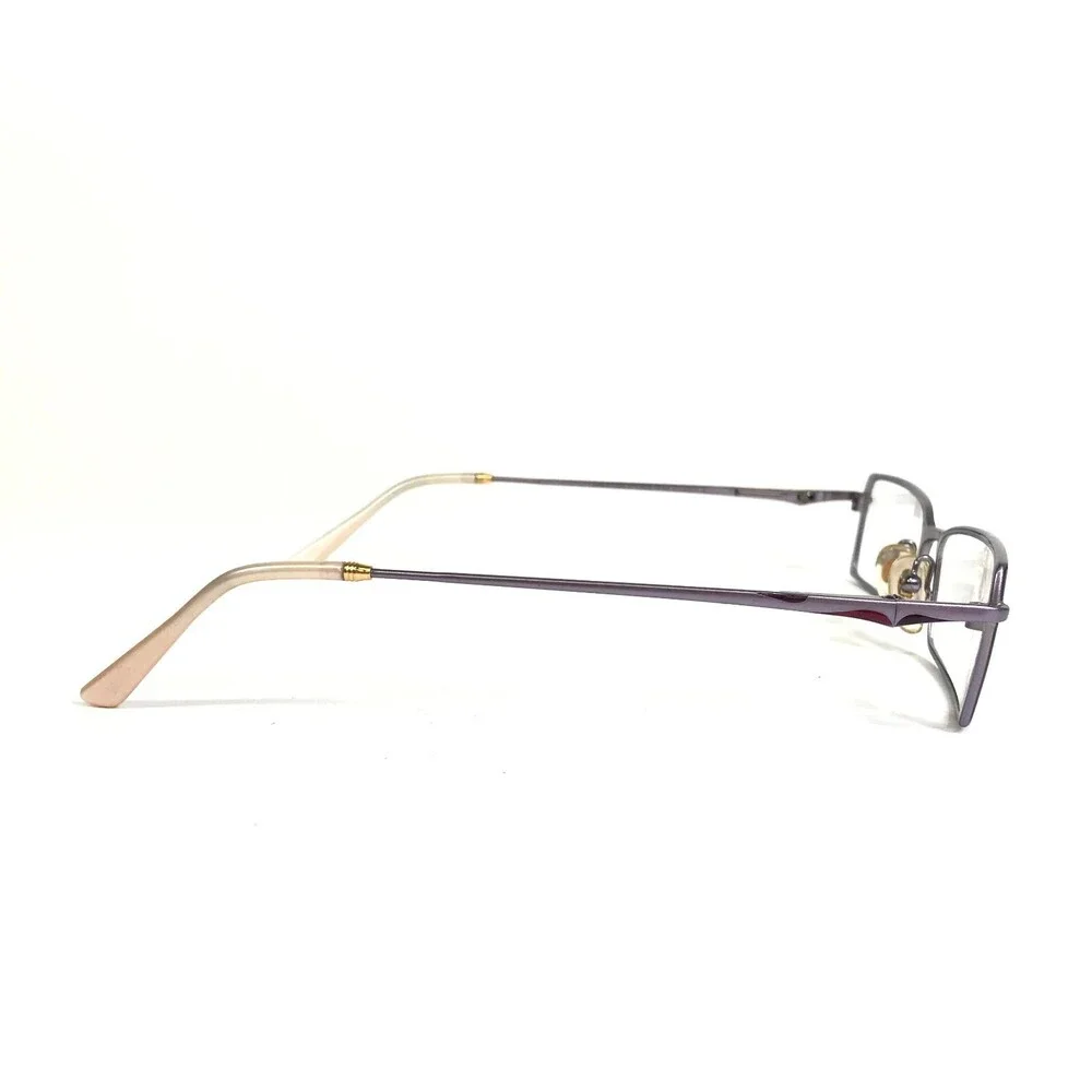 Augar Eyeglasses Frames FP112 BLANC Shiny Purple 22KT GP Gold Plated 49-18-130